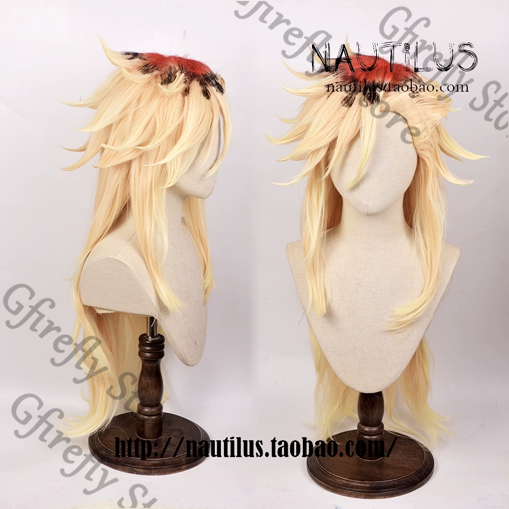 Anime Cosplay Shop - Douma longo peruca de cabelo dourado