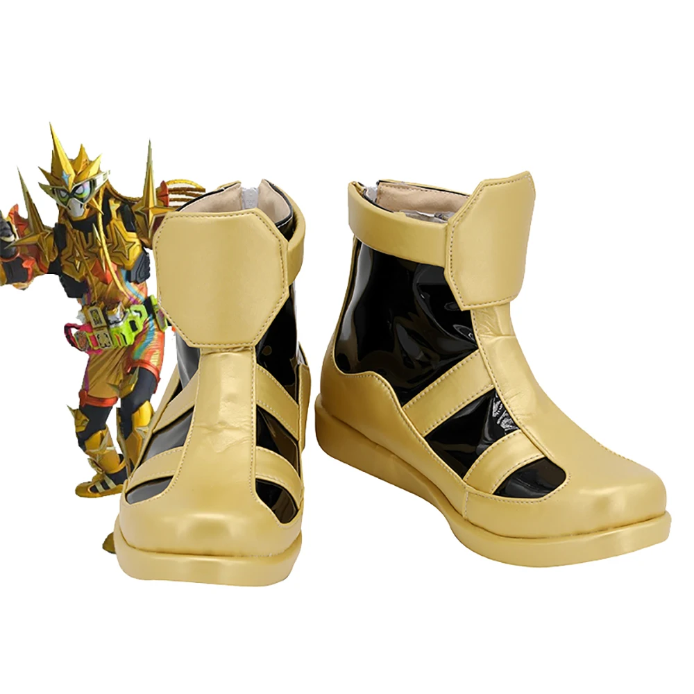 Anime Cosplay Kamen Rider - Botas Douradas de Cosplay Masked Rider