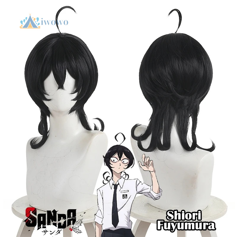 Anime Cosplay Girl With Black Hair - Anime sanda shiori fuyumura peruca cosplay