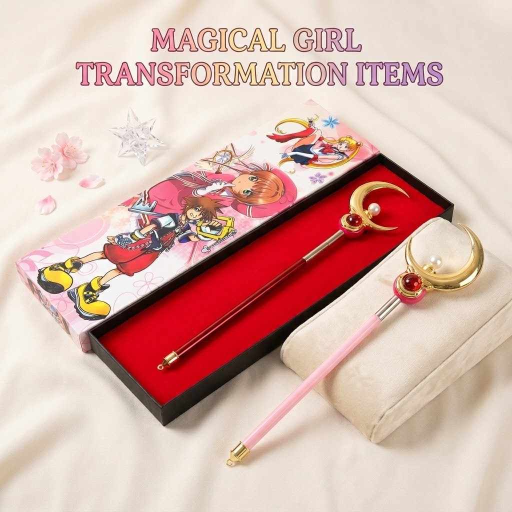 Sailor Moon Wand - Varinha Mágica Retrátil de Liga Metálica
