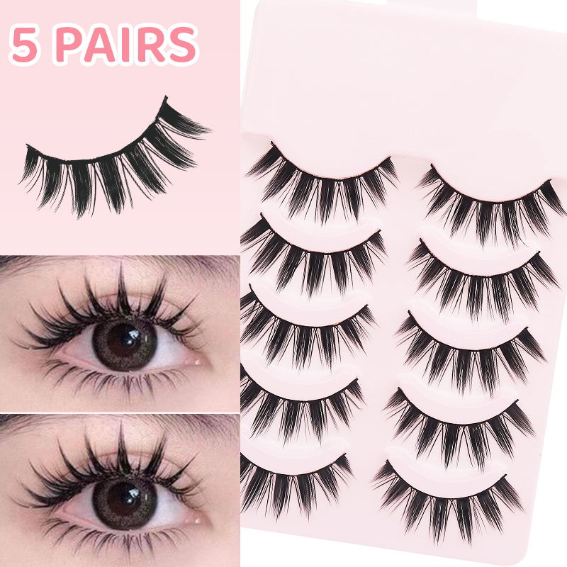 Anime Cosplay Lashes - DINGSEN 5 Pares de Cílios Postiços