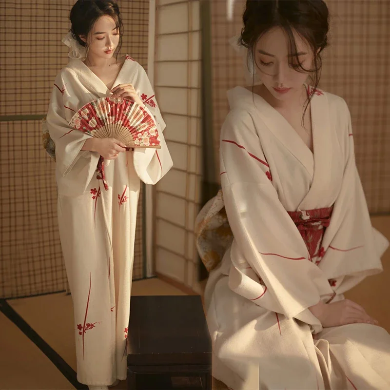 Asian Cosplay Anime - Japonês tradicional quimono cardigan vestido feminino