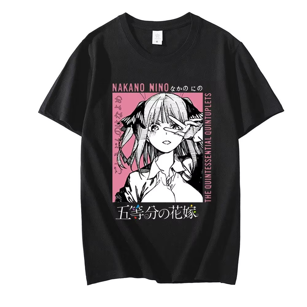 Quintuplets Anime Cosplay - Camiseta Unissex Oversized de Algodão Manga