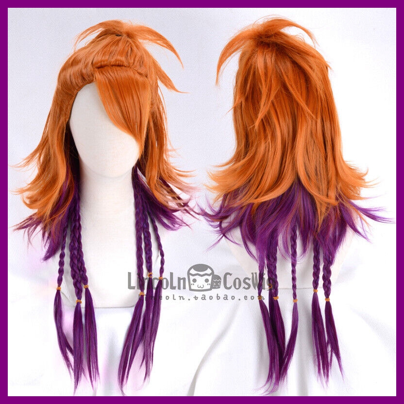 Anime Cosplay Long Black Hair - Peruca Completa de Cosplay do Joker