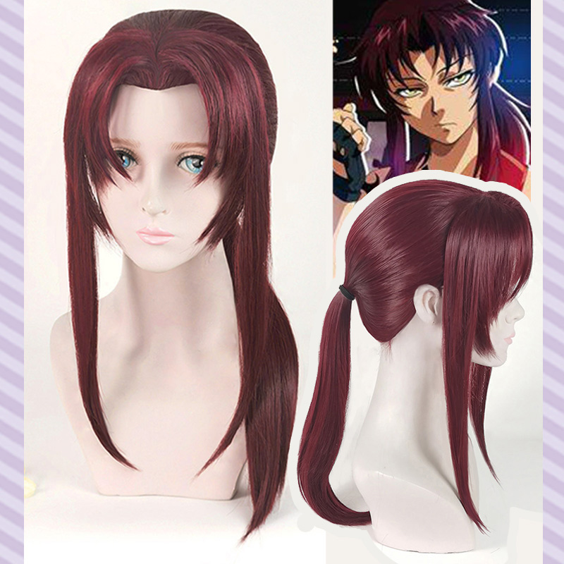Anime Cosplay Long Black Hair - Novo LAGOON PRETO Rebecca Revy Cosplay