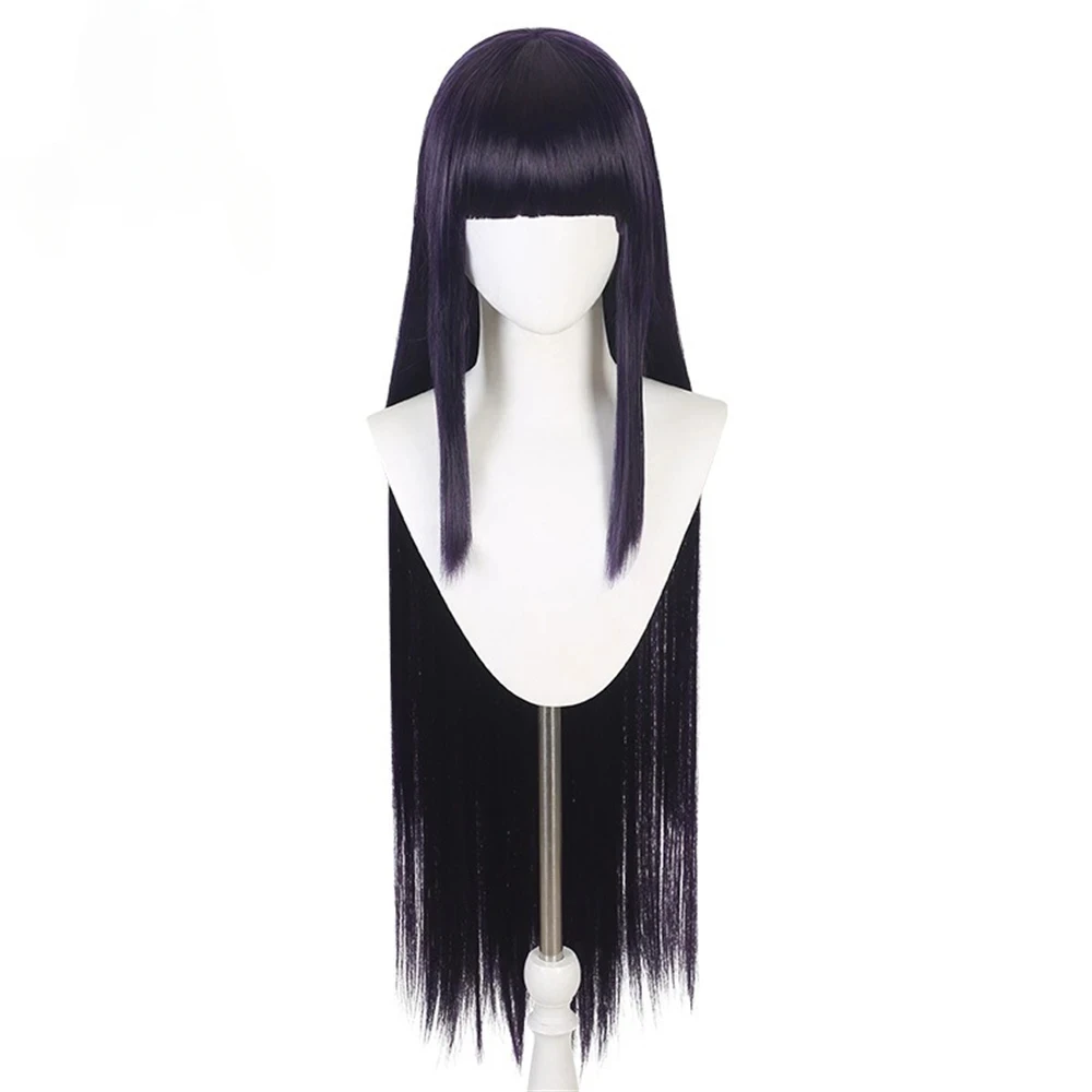 Anime Cosplay Long Black Hair - Peruca Sintética de Cosplay Inu x
