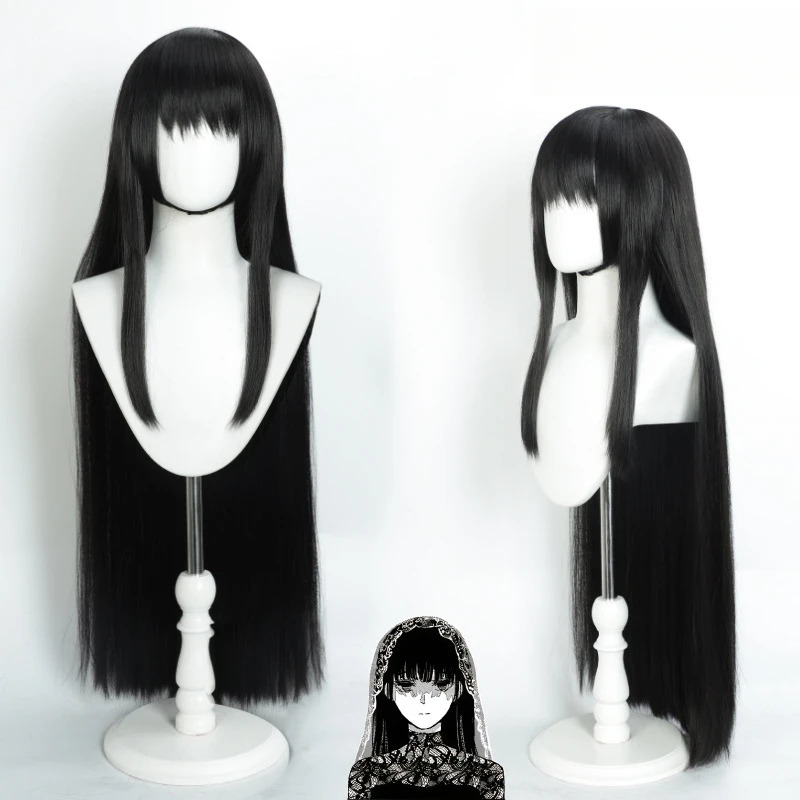 Anime Cosplay Girl With Black Hair - qq28LQOsaragi Peruca Gótica Taro Anime SAKAMOTO