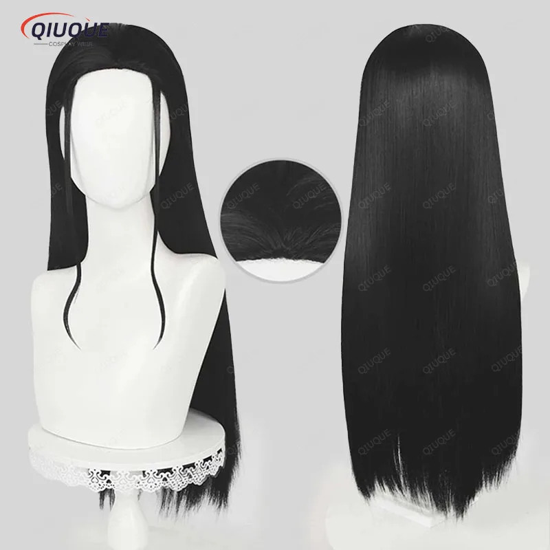 Anime Cosplay Long Black Hair - Nico robin cosplay preto peruca longa