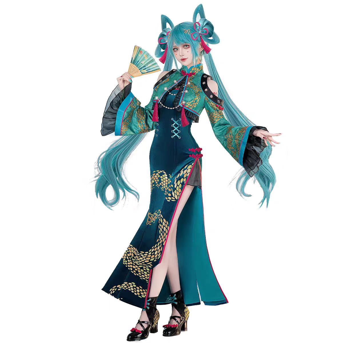 Miku cosplay traje cobra temát - Anime Cosplay Miku avaliação e preço
