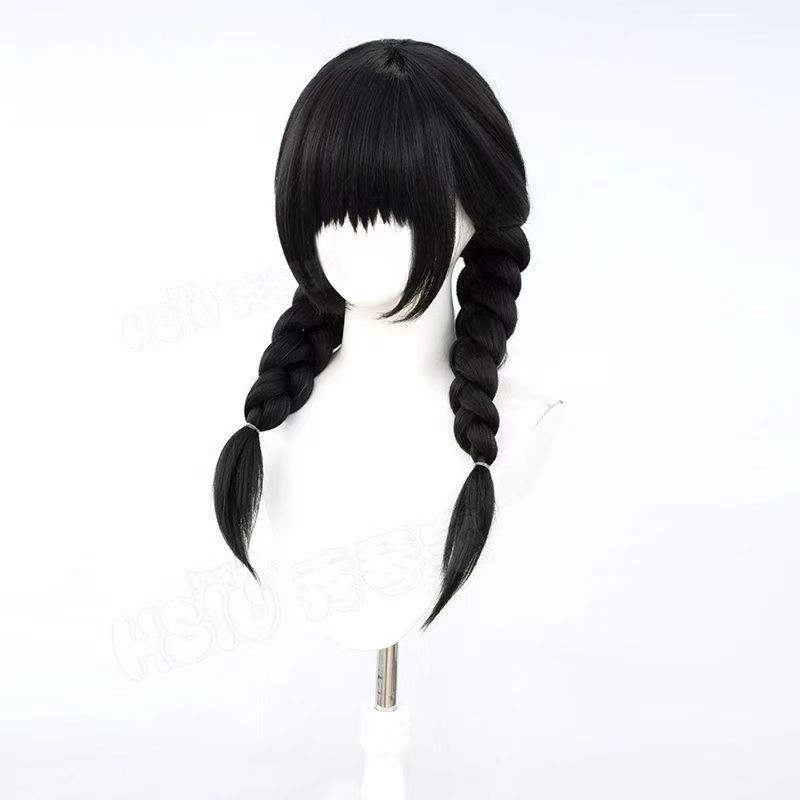 Peruca de Cabelo Sintético com - Anime Cosplay Girl With Black Hair avaliação e preço