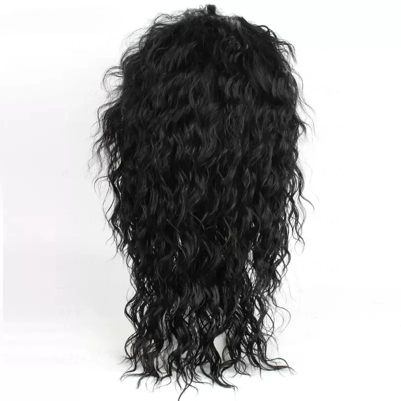 Peruca Preta Cacheada Média Lo - Anime Cosplay Long Black Hair avaliação e preço