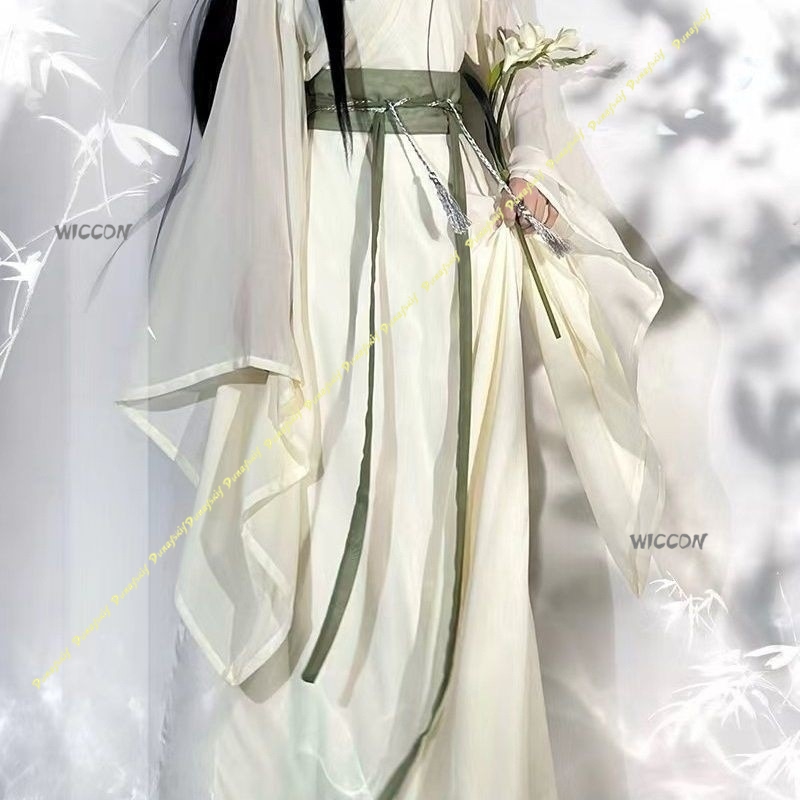 Hanfu chinês de manga larga co - Anime Cosplay Girl With Black Hair avaliação e preço