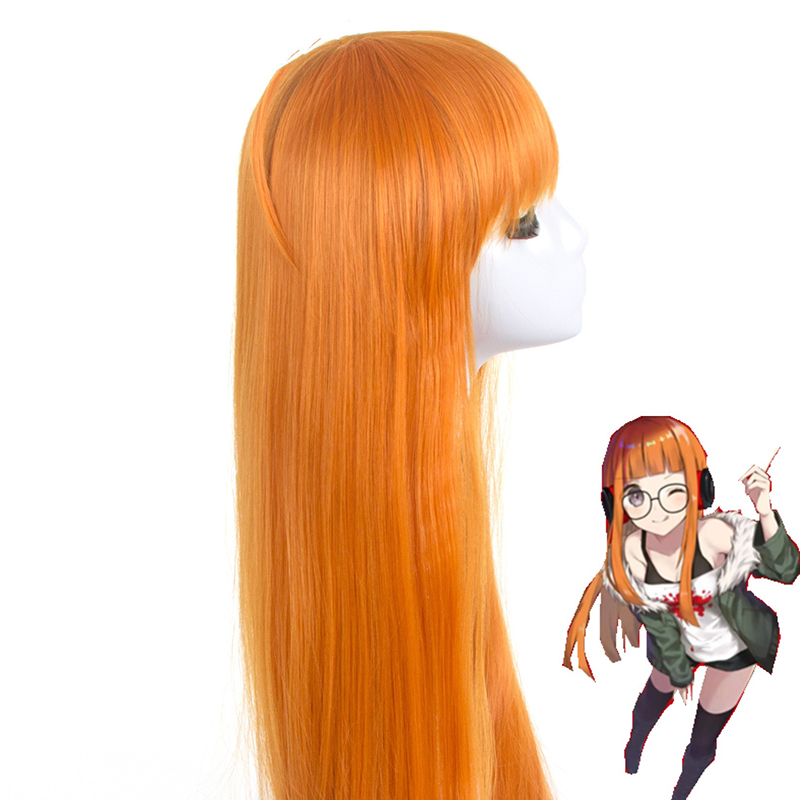Peruca Longa Lisa Laranja de C - Anime Cosplay Easy avaliação e preço