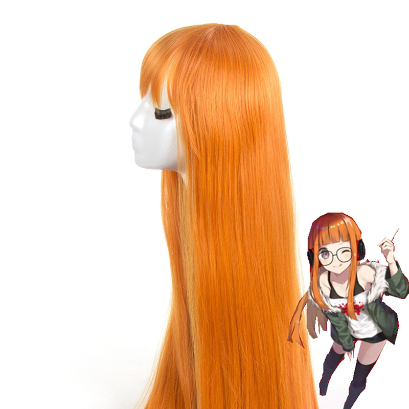 Peruca Longa Lisa Laranja de C - Anime Cosplay Easy avaliação e preço