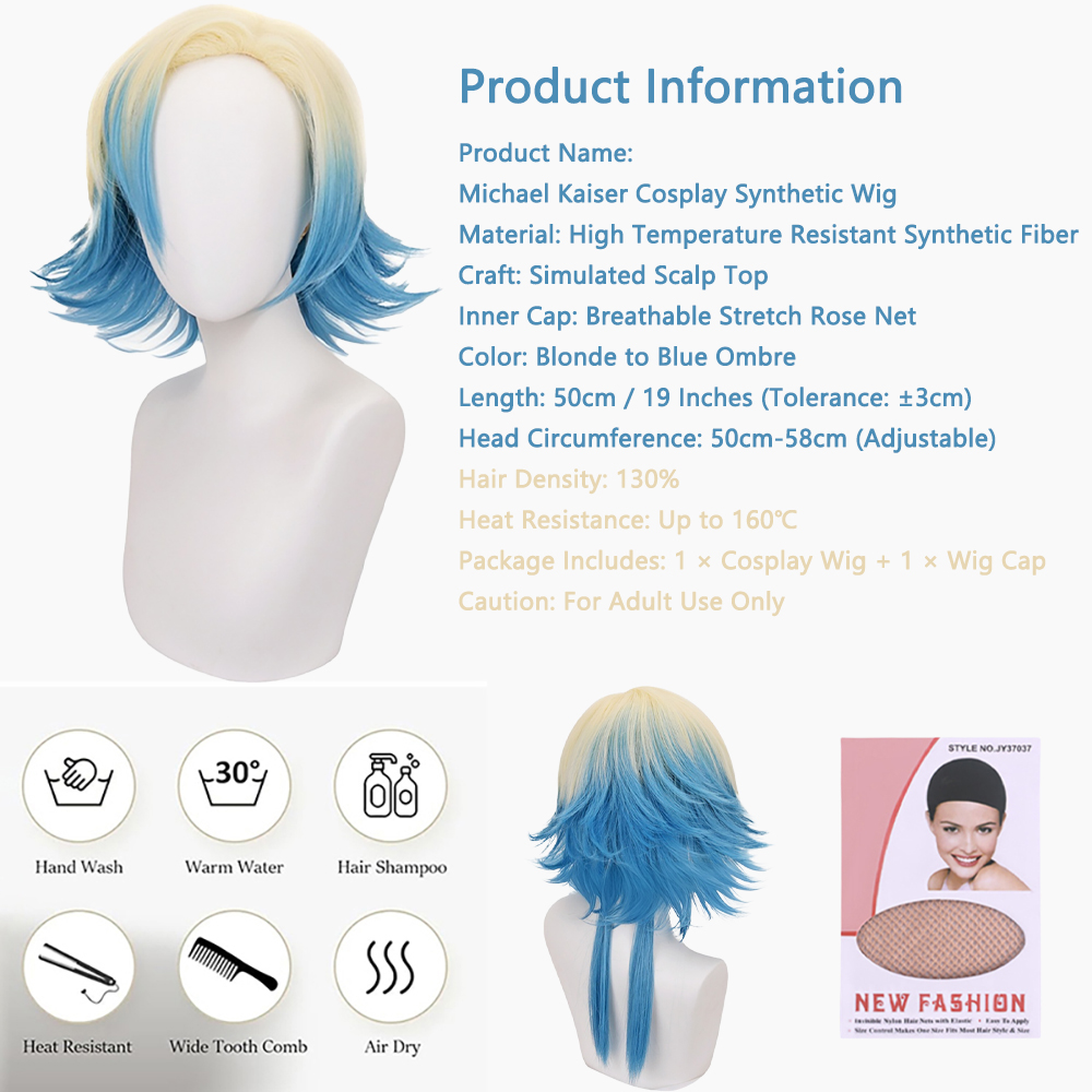 Peruca de cosplay michael kais - Anime Cosplay Shop avaliação e preço
