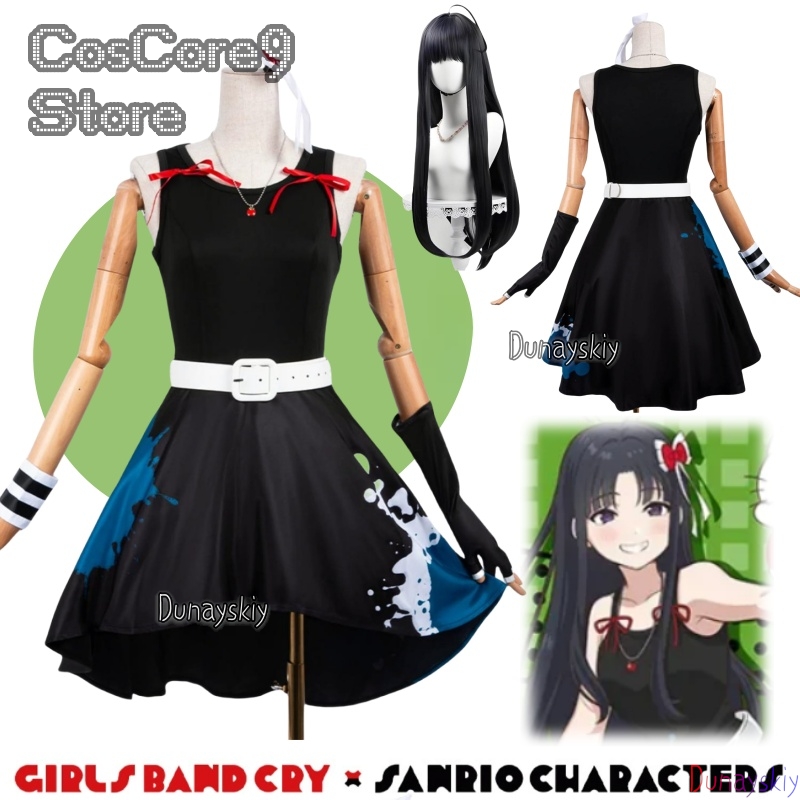 Subaru Awa Cosplay ktaVestido  - Anime Cosplay Girl With Black Hair avaliação e preço