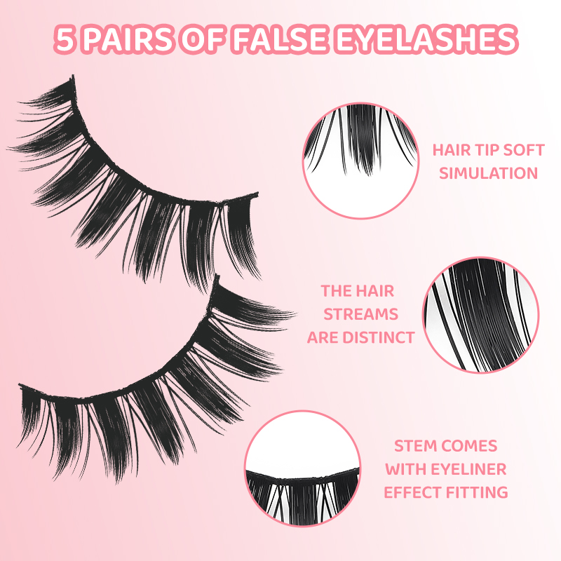 DINGSEN 5 Pares de Cílios Post - Anime Cosplay Lashes avaliação e preço