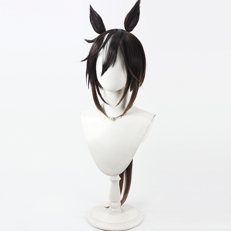 Umamusume bonito derby ficar o - Anime Cosplay Long Black Hair avaliação e preço