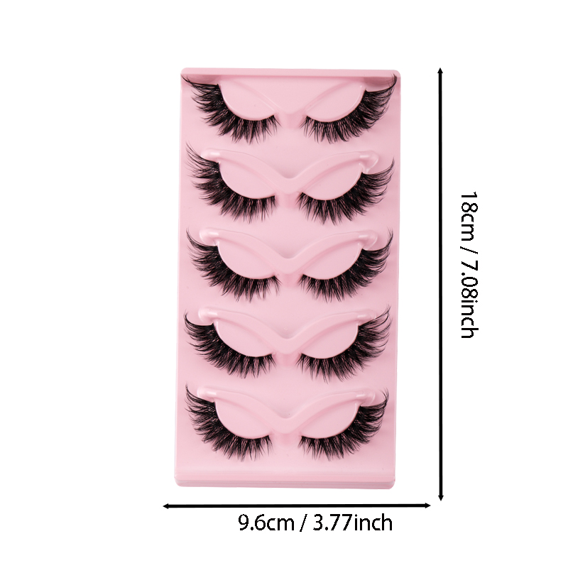 5 pares de cílios de olho de g - Anime Cosplay Lashes avaliação e preço