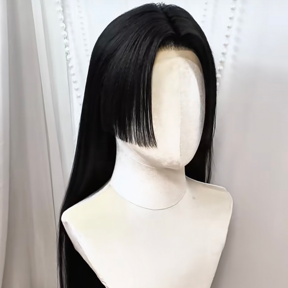 Peruca de Cosplay Anime Boa Ha - Anime Cosplay Girl With Black Hair avaliação e preço