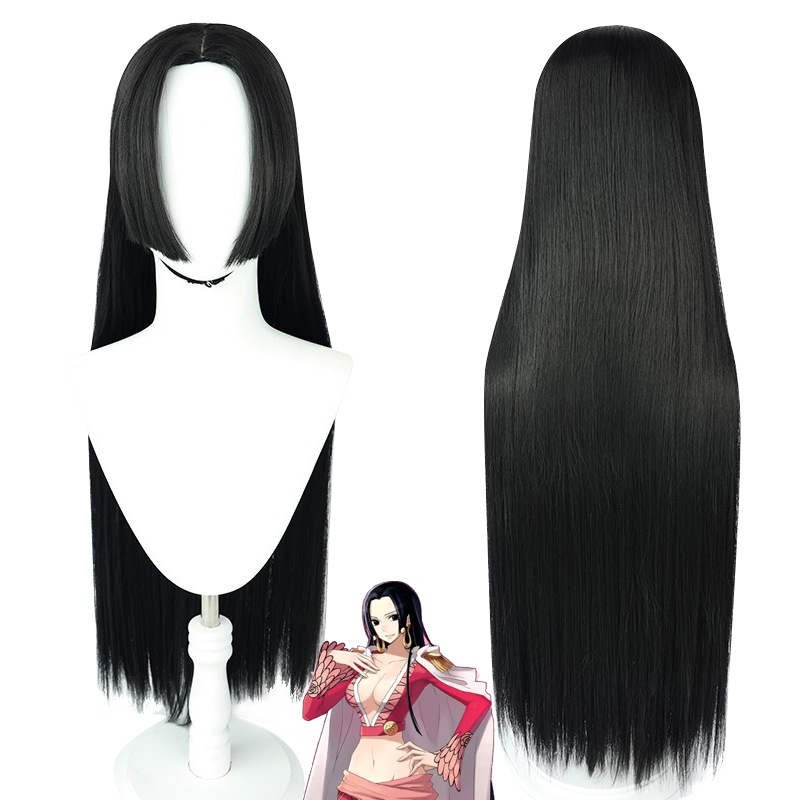 Peruca de Cosplay Anime Boa Ha - Anime Cosplay Girl With Black Hair avaliação e preço