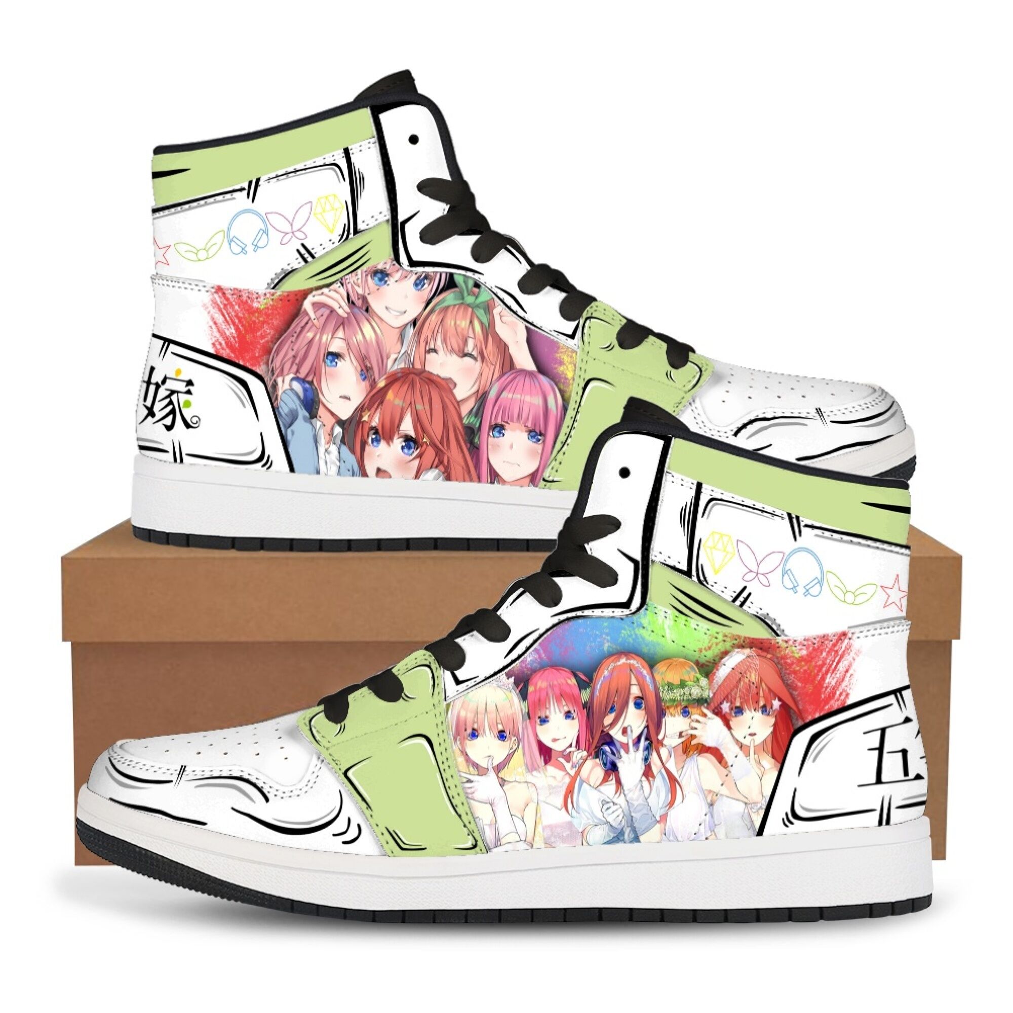 Tênis de cano alto unissex de  - Quintuplets Anime Cosplay avaliação e preço