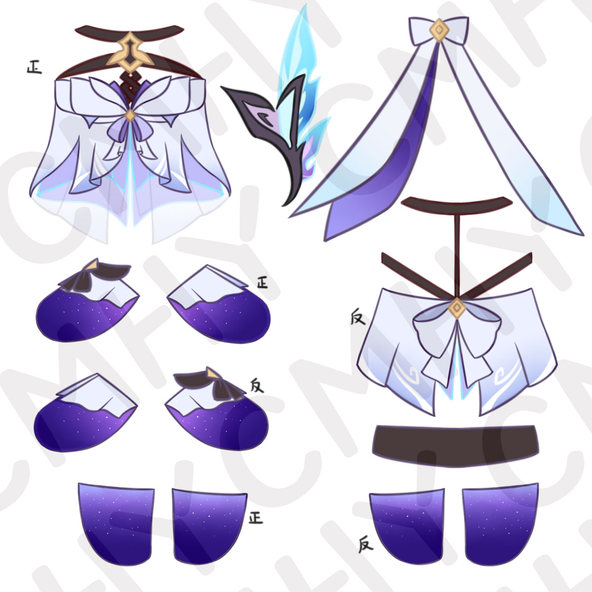 Jogo genshin impacto skirk gat - Anime Cosplay Dresses avaliação e preço