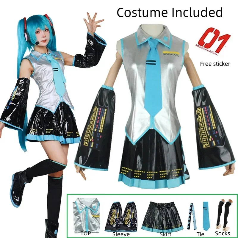 Conjunto Completo de Cosplay e - Anime Cosplay Miku avaliação e preço