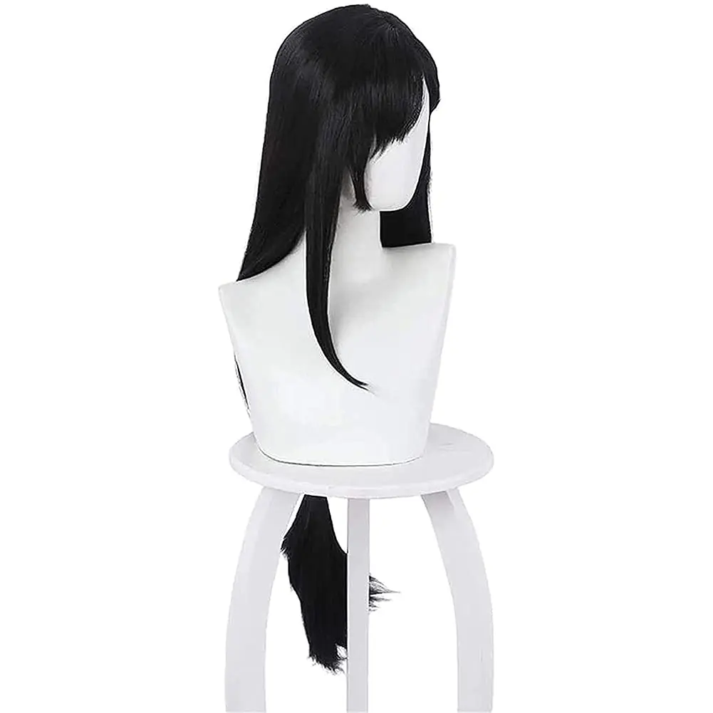 Tifa lockhart peruca cosplay a - Anime Cosplay Long Black Hair avaliação e preço