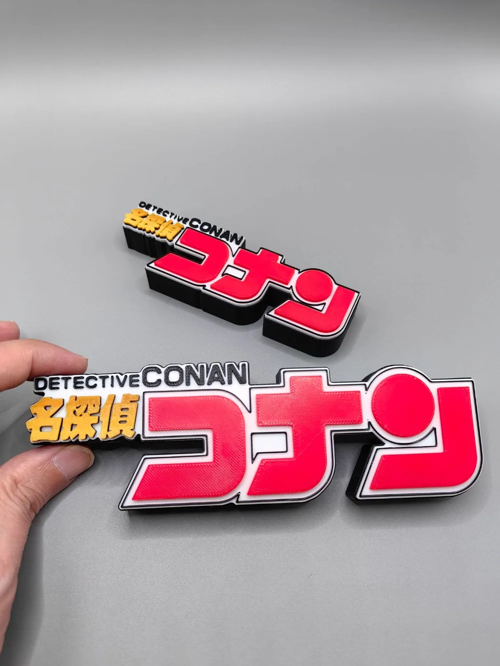 Anime conan título logotipo 3d - Anime Cosplay Title avaliação e preço