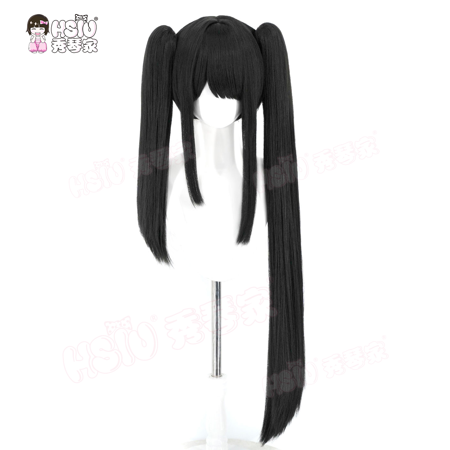 Peruca Cosplay Date A Live Tok - Anime Cosplay Long Black Hair avaliação e preço