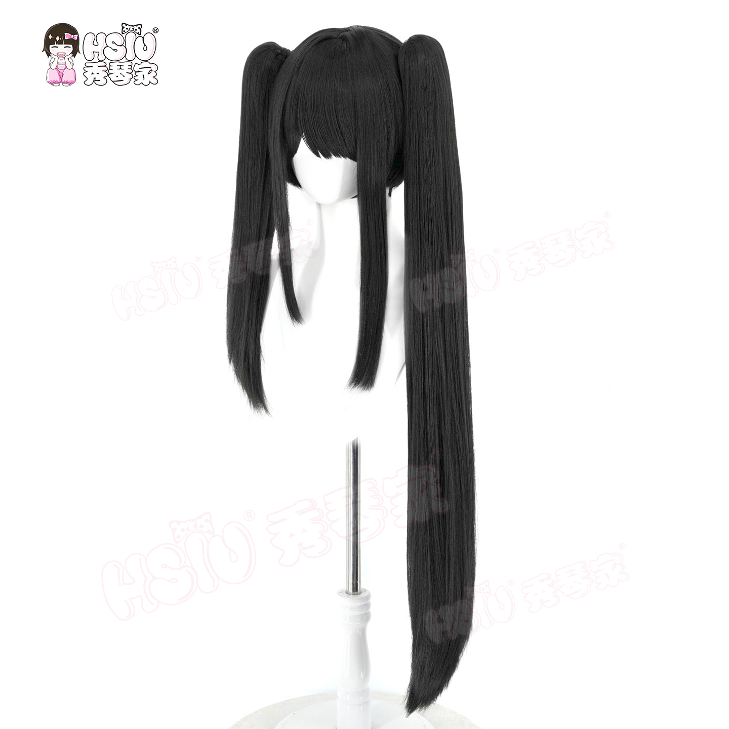 Peruca Cosplay Date A Live Tok - Anime Cosplay Long Black Hair avaliação e preço