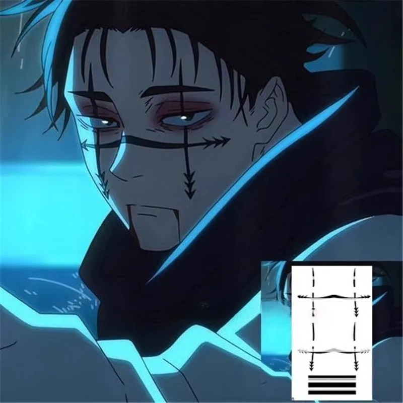 Adesivo de Tatuagem Choso Anim - Anime Cosplay Jujutsu Kaisen avaliação e preço