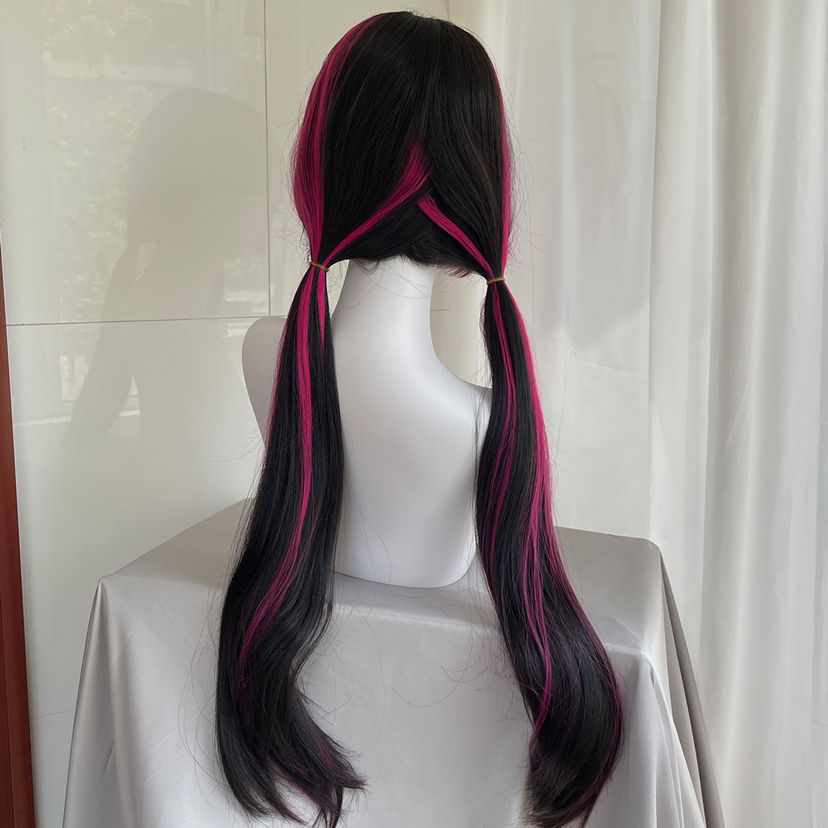 Peruca de Cosplay Draculaura d - Anime Cosplay Long Black Hair avaliação e preço
