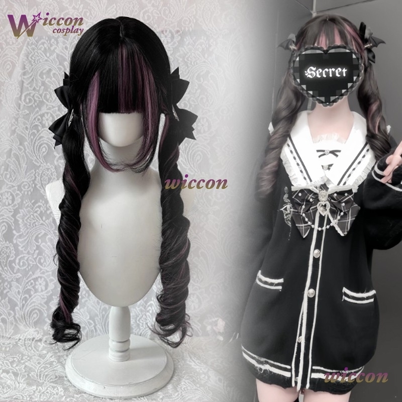 Quadrinhos ‌ Peruca preta com  - Anime Cosplay Long Black Hair avaliação e preço