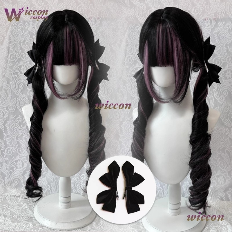 Quadrinhos ‌ Peruca preta com  - Anime Cosplay Long Black Hair avaliação e preço