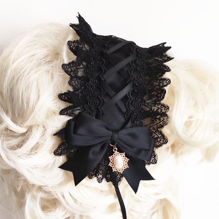 Vermelho escuro gótico lolita  - Anime Cosplay Girl With Black Hair avaliação e preço